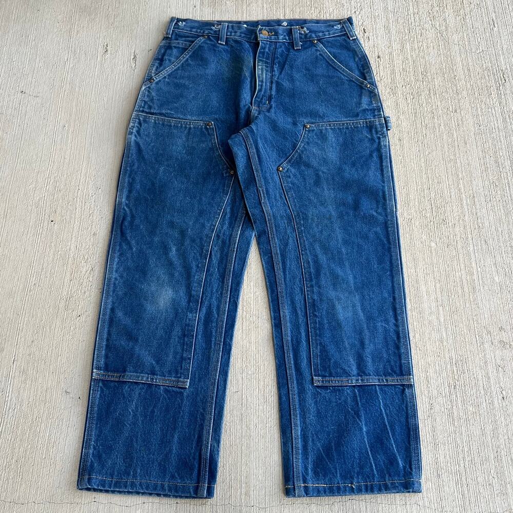 Carhartt B07 DNM denim double knee work wear carpenter pants